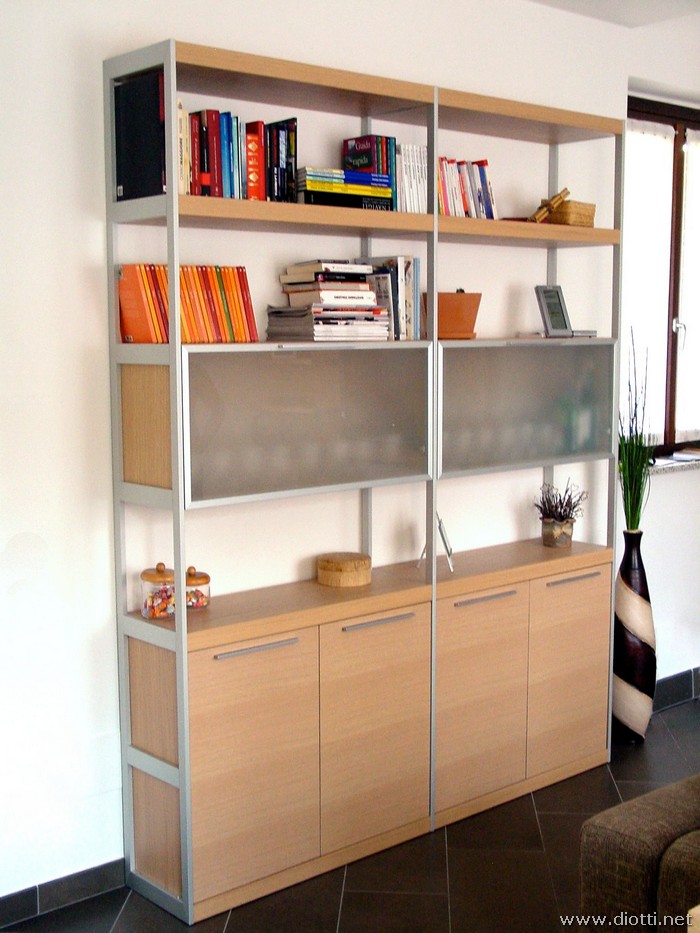 Mood aluminium structure bookshelf